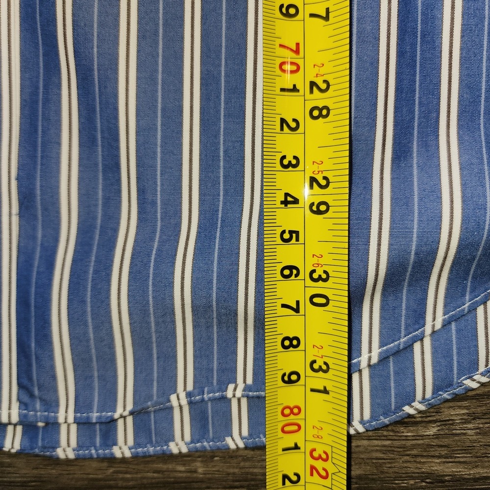 Brooks Brothers Regent Fit Men's XL Blue/White Striped Long Sleeve Button Up... - Picture 7 of 10